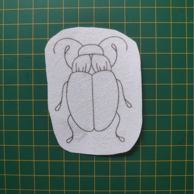 Broderi skabelon // Insekt Frederik