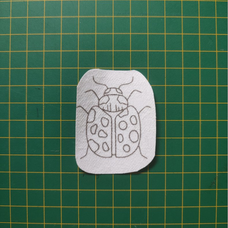 Broderi skabelon // Insekt Marina