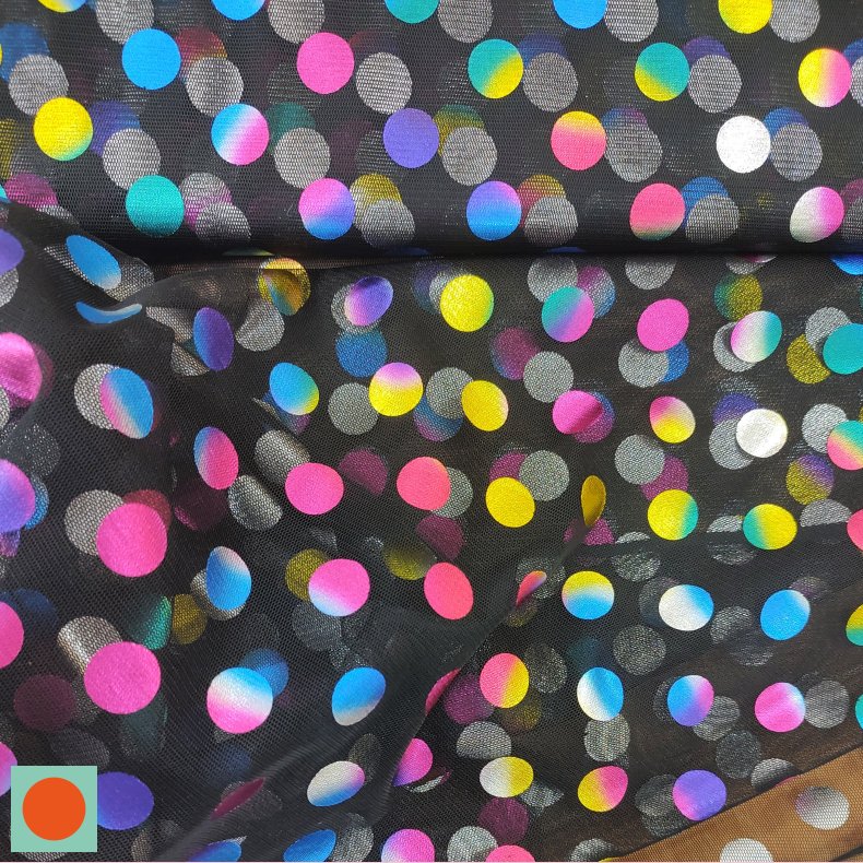 Polka Tyl Sort // Muliti Colour