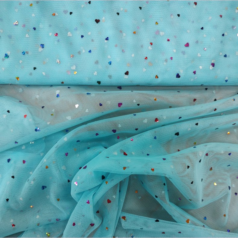 Hjerte Tyl Turkis // Muliti Colour