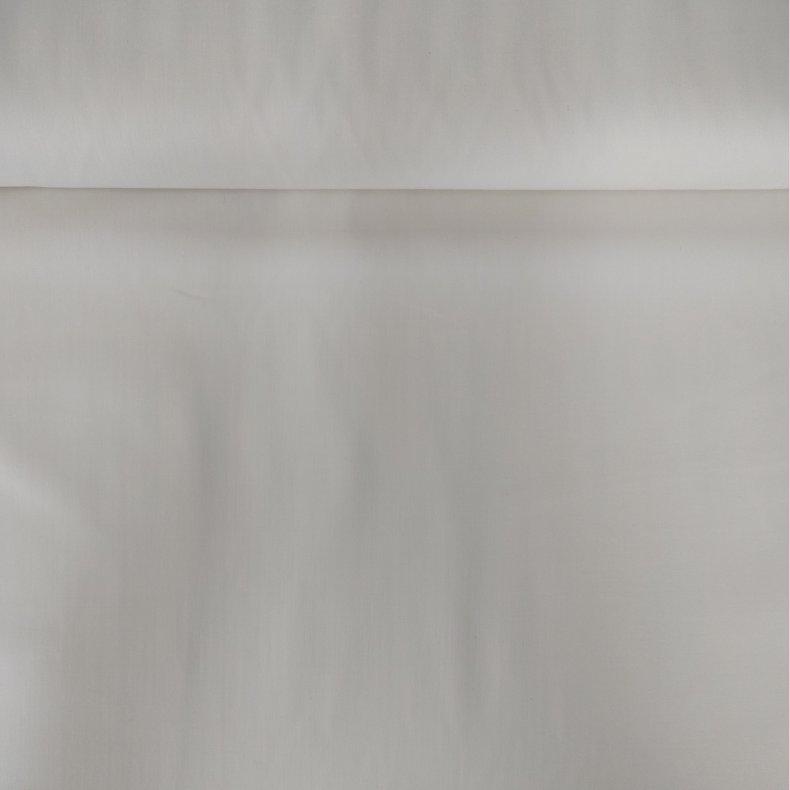 Bomuld Satin // R� Hvid