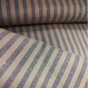 Organic stribe cotten // Indico & Camel