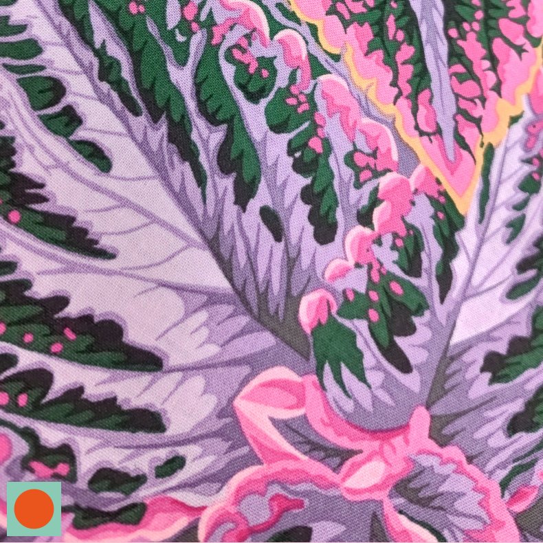 Kaffe Fassett // bold leaves pink