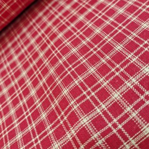 Bomulds Poplin // Gl. Jul country tern r�d