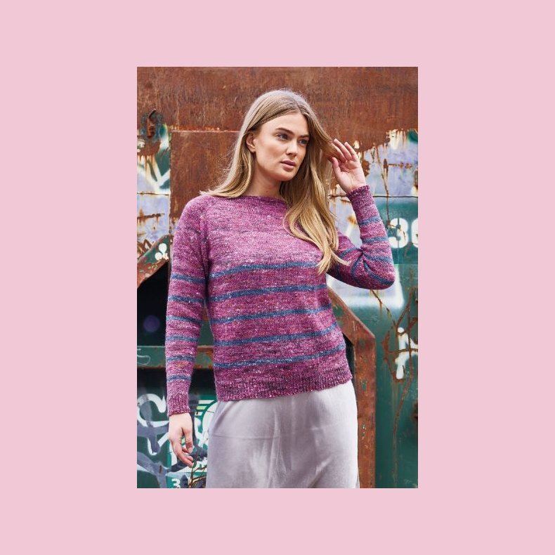 Kamma Stribet Raglanbluse 