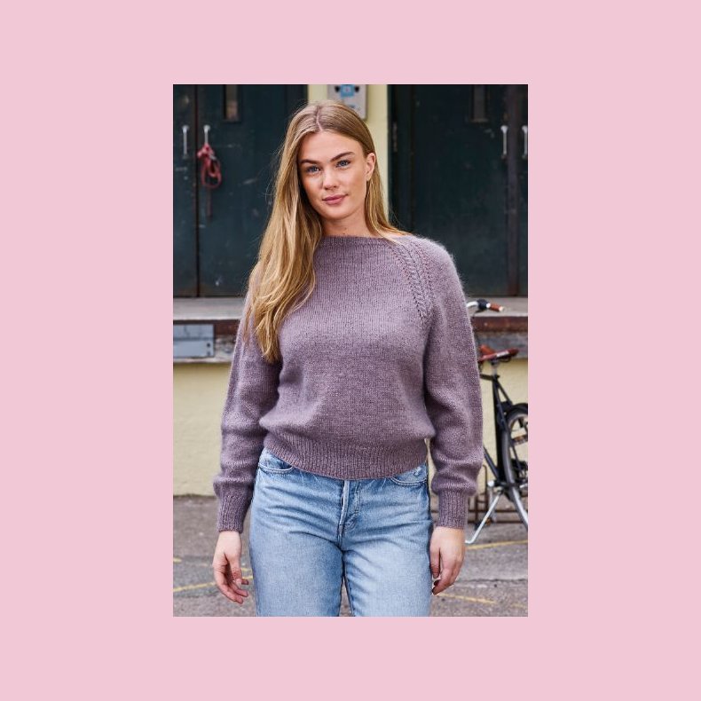 Leonora Glatstrikket raglanc