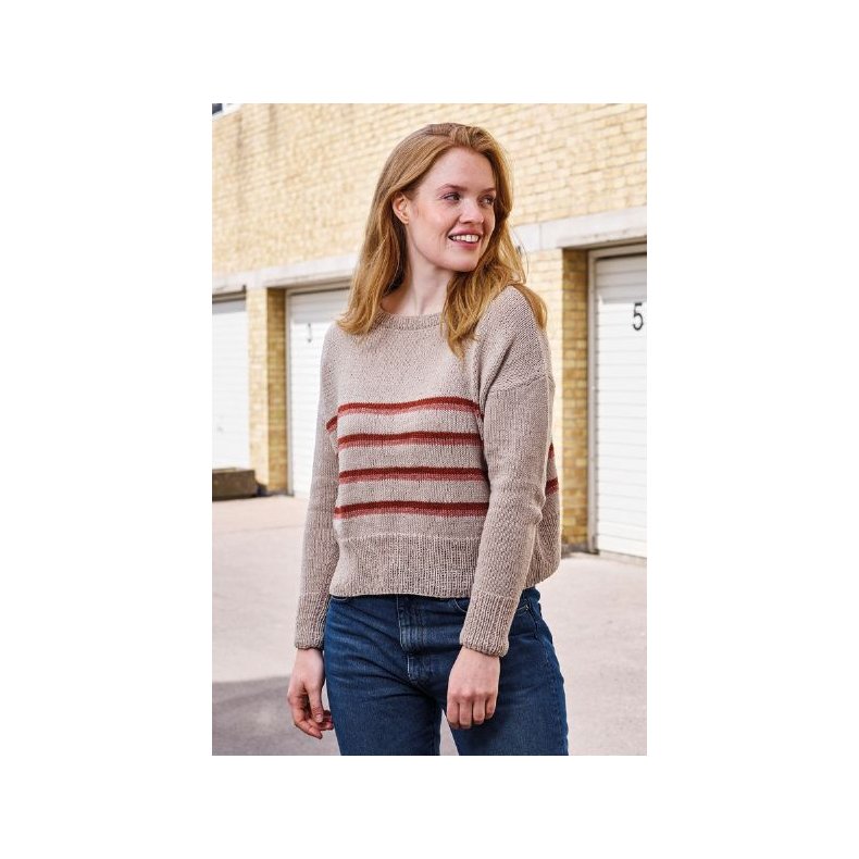 Luna Kort Sweater med striber 