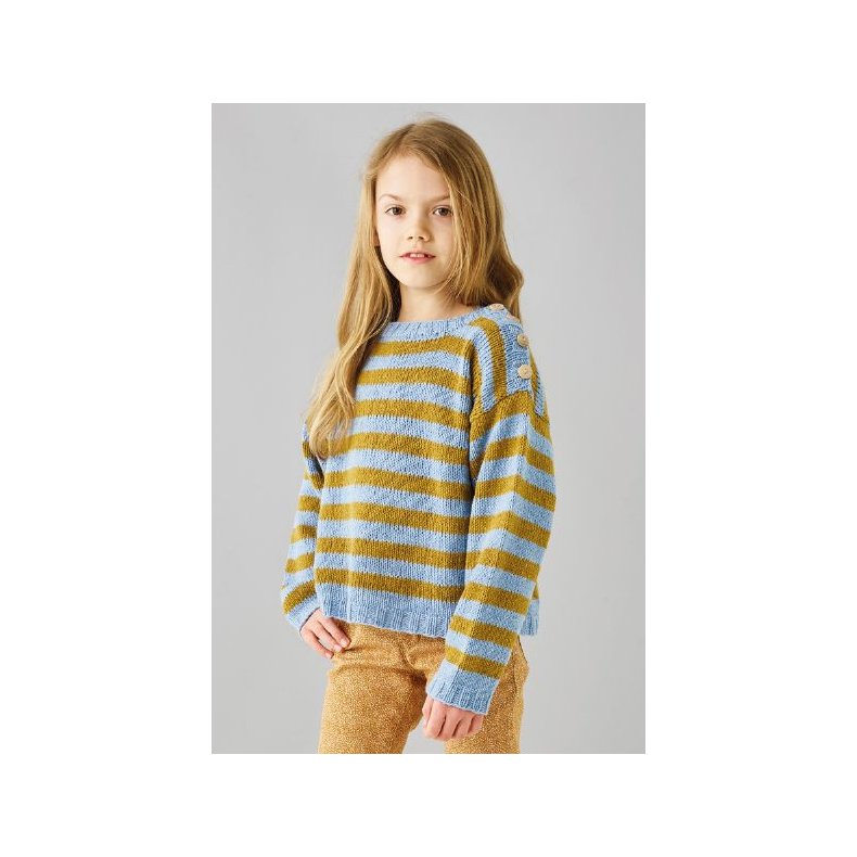 Luna Stribet bluse 4-12r 