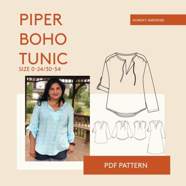 Piper BoHO Tunic tunika str. 30-54 - Wardrobe by me