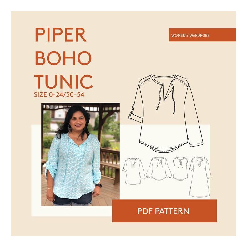 Piper BoHO Tunic tunika str. 30-54 - Wardrobe by me