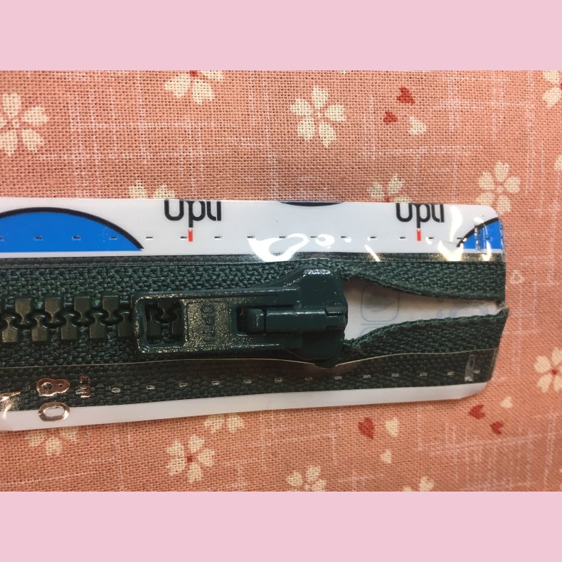 Lynl�s til jakke 30-80cm GR�N M�RKEGR�N