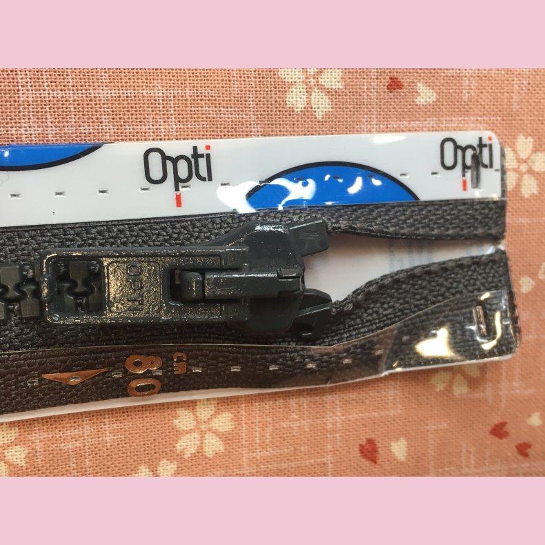 Lynl�s til jakke 30-80cm GR� M�RKEGR�