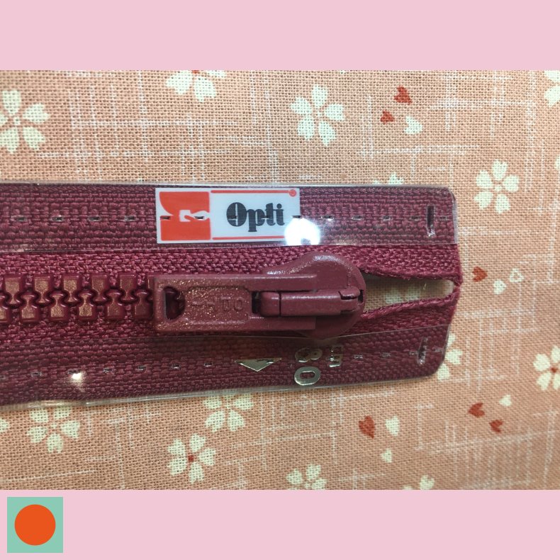 Lynls til jakke 30-80cm RD BORDEAUX