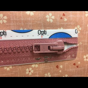 Lynls til jakke 30-80cm RD GAMMELROSA