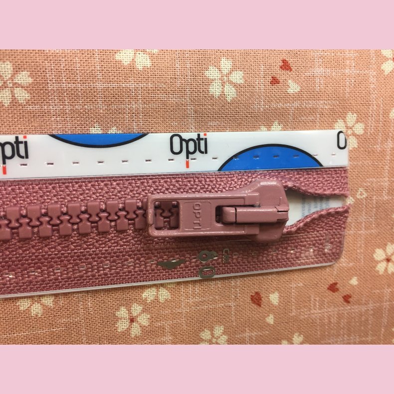 Lynl�s til jakke 30-80cm R�D GAMMELROSA