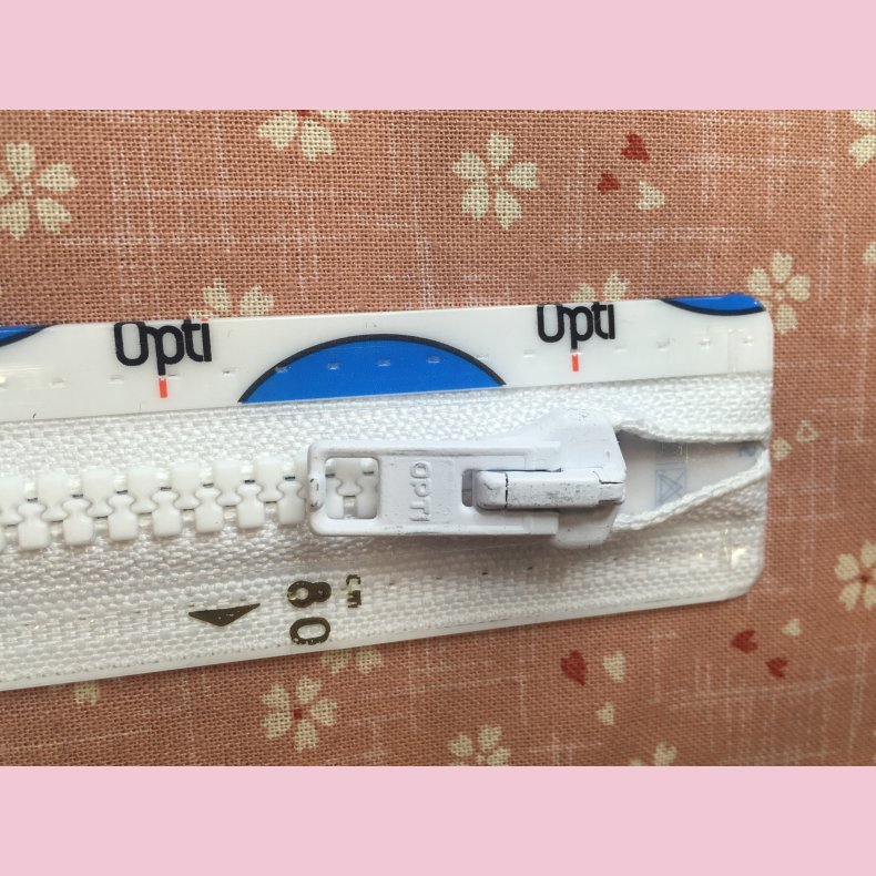 Lynl�s til jakke 30-80cm HVID