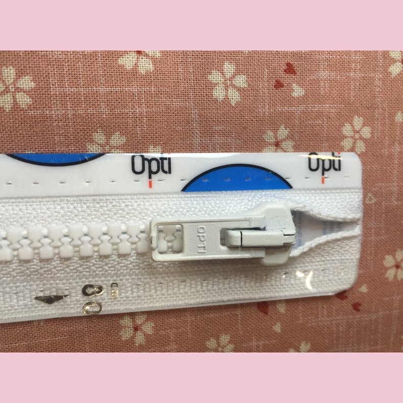 Lynl�s til jakke 30-80cm HVID R�HVID