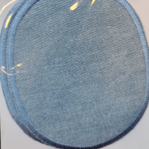 Reperations lap oval m. syning 2. stk. pr. p - Denim - Marine, Bl, Lysebl, Sort