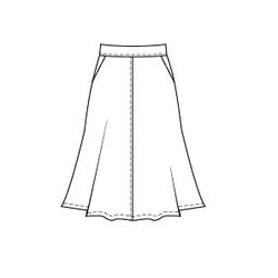 Linea A-line skirt str. 30-54 - Wardrobe by me
