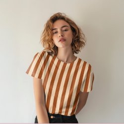 Viskose Vvet // Big Stripes Camel