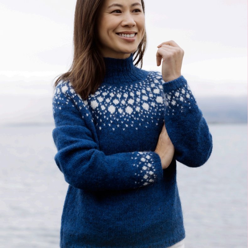 StrikkeOpskrift PDF // Shjokorn Bluse Fjallalopi Str. XS S M L XL XXL XXXL DK