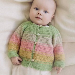 StrikkeOpskrift PDF // Gardur Cardigan Kambgarn Str. 62 68 72 DK