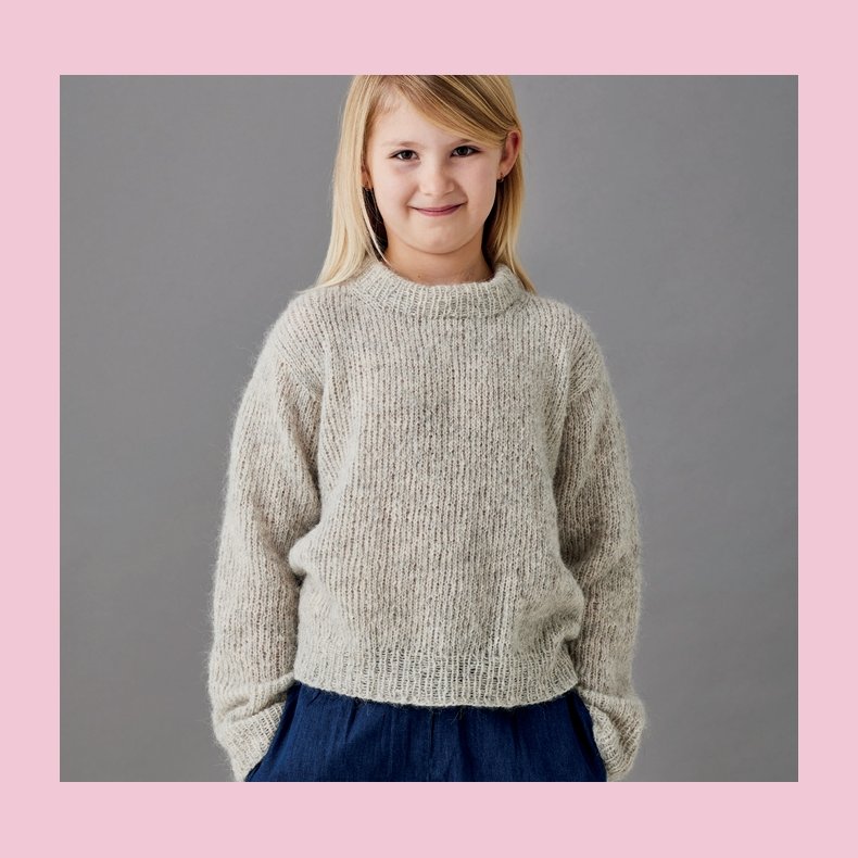 Strikkeopskrift PDF // Nanna 2-12�r T-shirt eller lang�rmet med s�nket skulder nr. 892310 DK SE NO