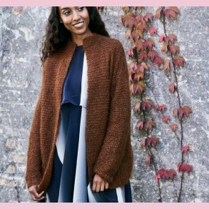 Strikkeopskrift PDF // Bella Retstrikket Cardigan nr. 893224 DK SE NO