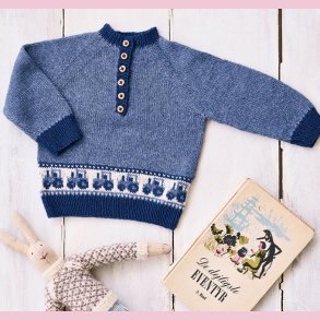 Strikkeopskrift PDF // 3m - 6 �r. Traktorbluse nr. 893469 DK SE NO