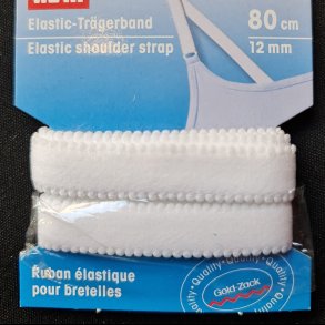 SKULDERSTROP ELASTIK 12mm - Hvid, Beige