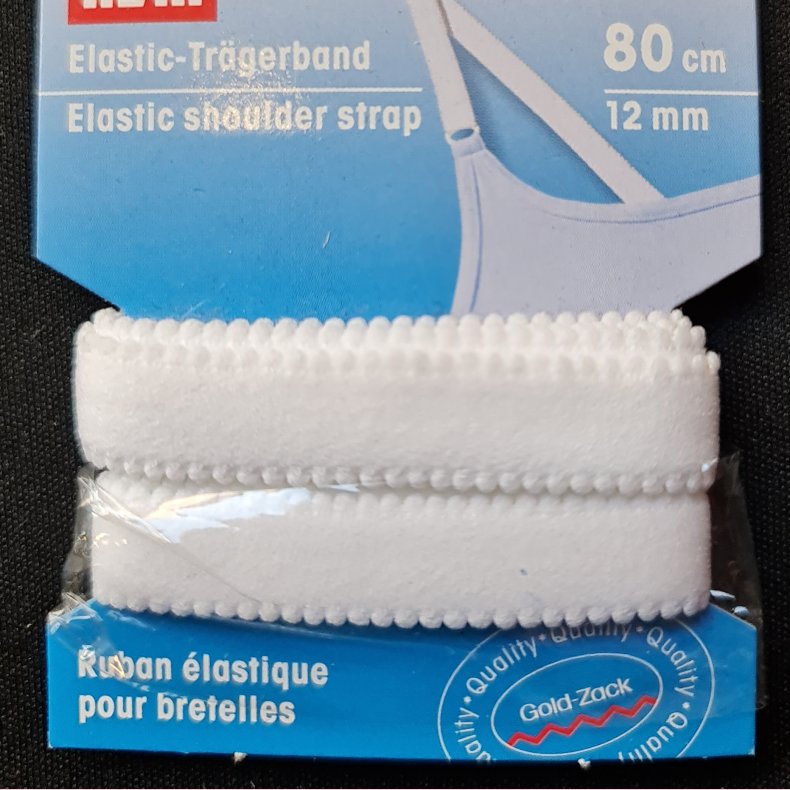 SKULDERSTROP ELASTIK 12mm - Hvid, Beige