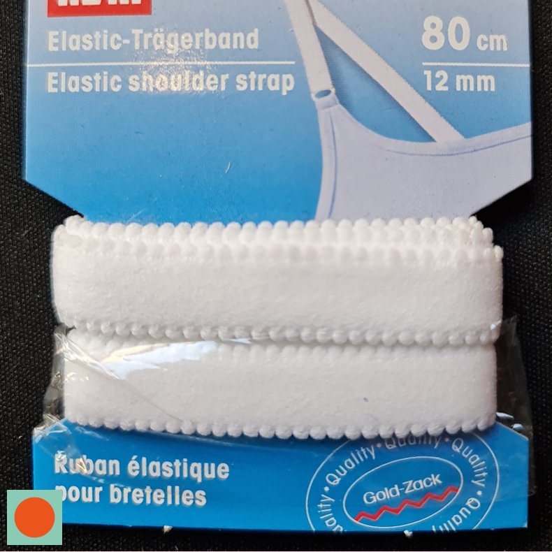 SKULDERSTROP ELASTIK 12mm - Hvid, Beige