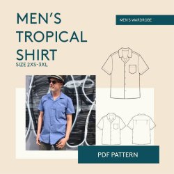 Tropical Shirt skjorte m�nd str. 2xs - 3xl - Wardrobe by me