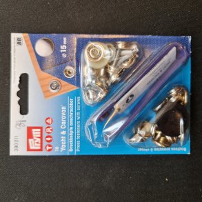 TRYKKNAP-KIT YACHT OG CARAVAN TIL AT S�TTE P� FLADER 10STK �=15MM - S�LV