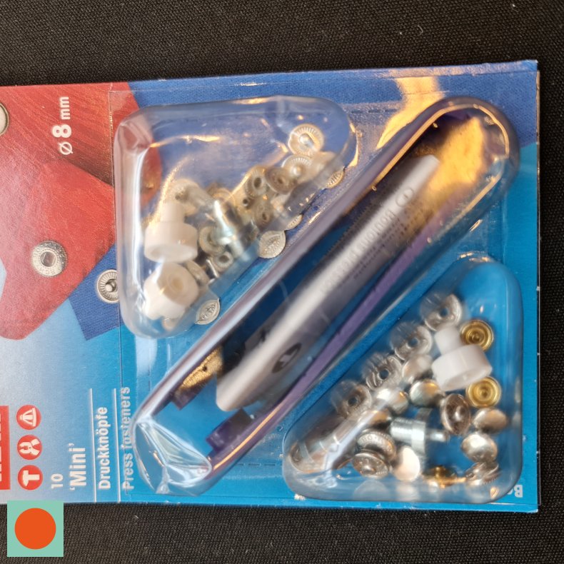 TRYKKNAP-KIT MINI 10STK =8MM - SLV