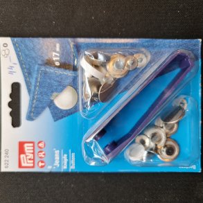 TRYKKNAP-KIT JEANS 8STK �=17MM - S�LV