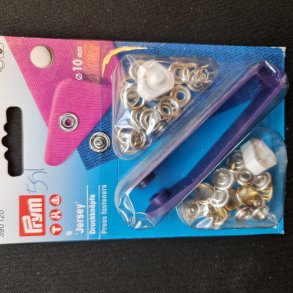 TRYKKNAP-KIT JERSEY 9 STK �=10MM - S�LV