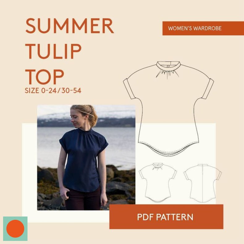 Tulip top kinakrave str. 30-54 - Wardrobe by me