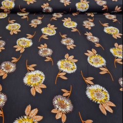 Viskose vvet 119,- brun blomst hvid gul