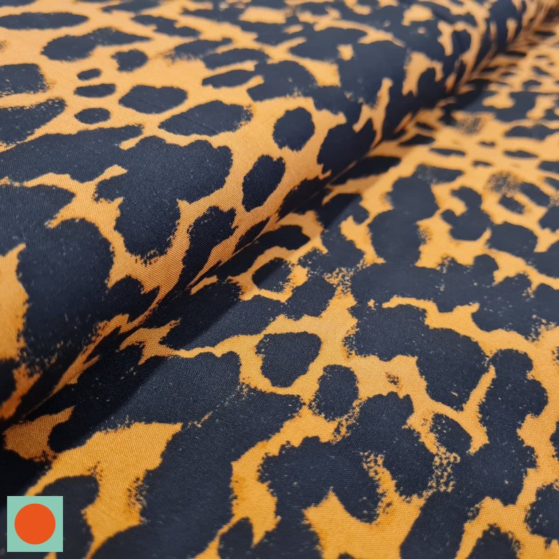 Viskose vvet 119,- Leopard karry Orange