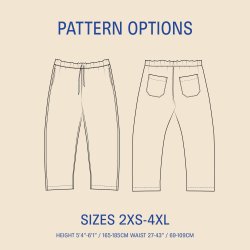Wardrobe by me //  Uni Volume Pants XXS - XXXXL