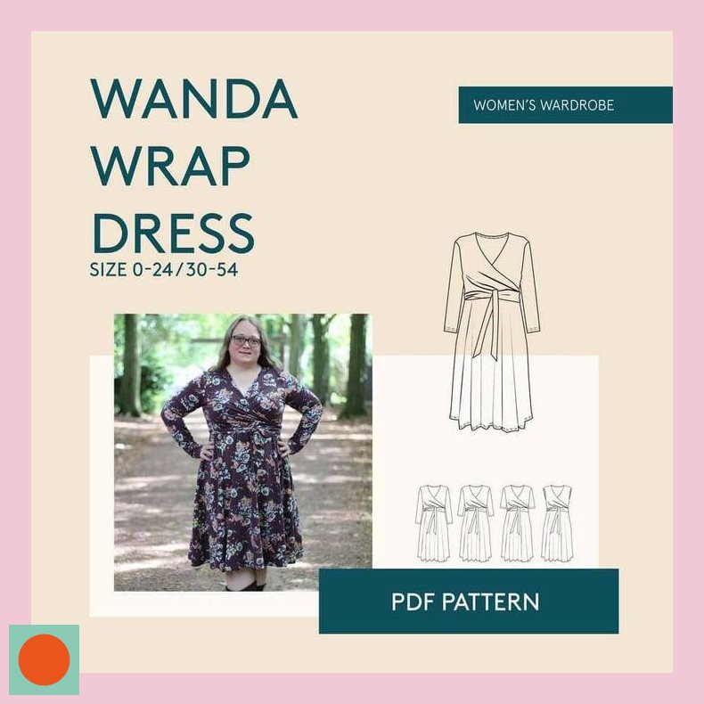 Wanda Wrap Dress str. 30-54 - Wardrobe by me
