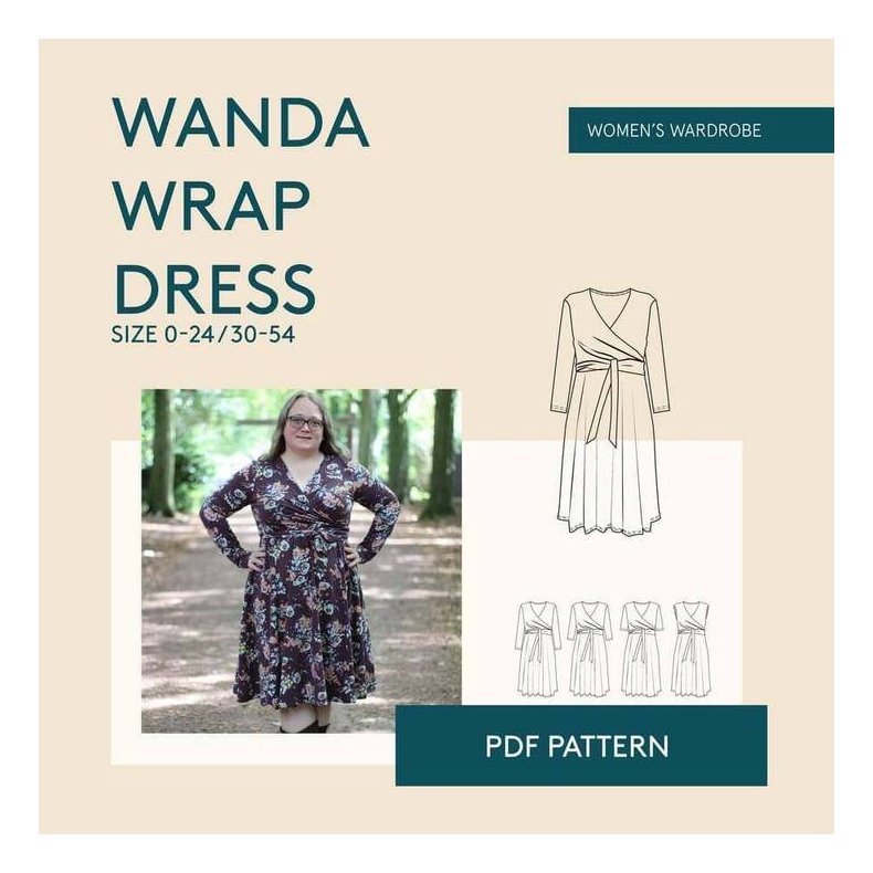Wanda Wrap Dress str. 30-54 - Wardrobe by me