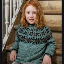 StrikkeOpskrift PDF // Hlaka Bluse Fjallalopi Str. 104 122 140 158 DK