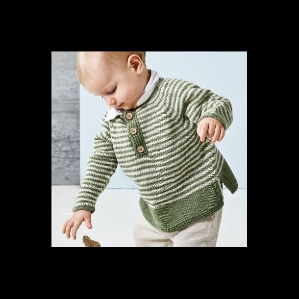 Luna Strikke Opskrift Baby Barn Bluse Med Striber