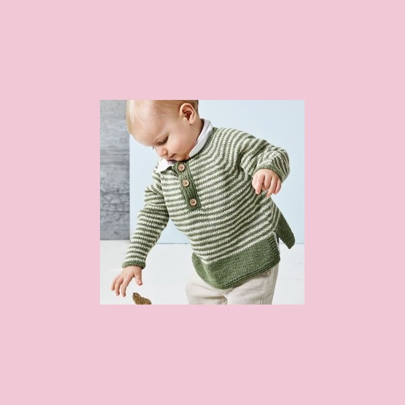 Opskrift // Luna Strikke Baby Barn Bluse Med Striber