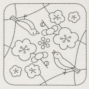 Sashiko Stof // BLOSSOM hvid