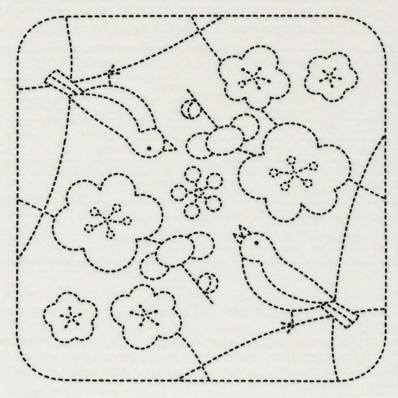 Sashiko Stof // BLOSSOM hvid