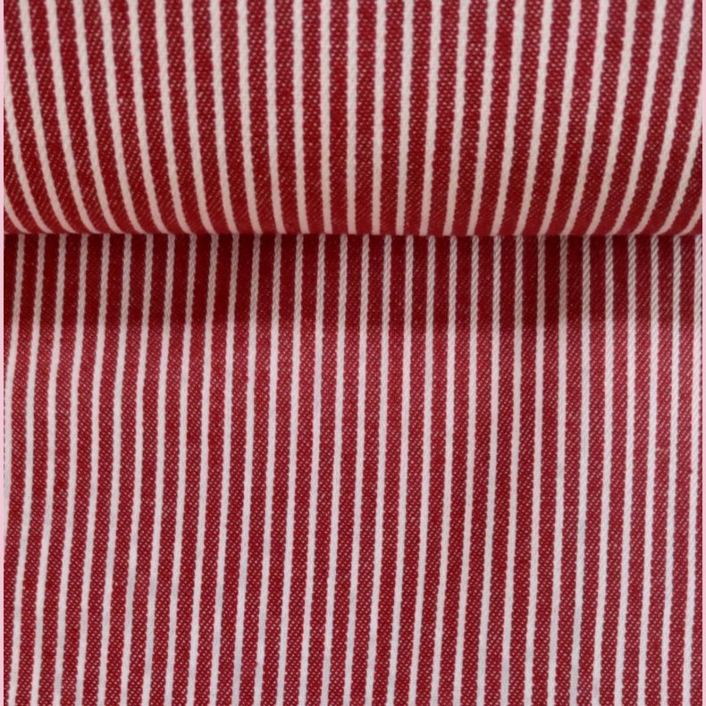 M�lkedreng Stribet Denim // R�d