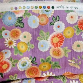 Japansk // Sm� blomster lilla orange